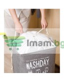 Сгъваем текстилен кош за пране